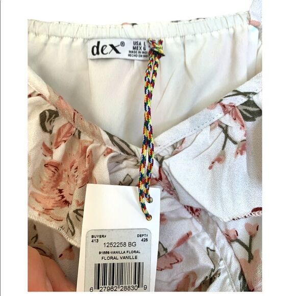 DEX Girls Floral Wrap Style High Low Midi Dress - Picture 6 of 10